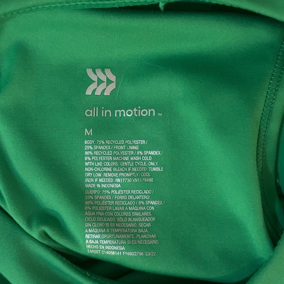All in Motion green bra/tank - Picture 3 of 3